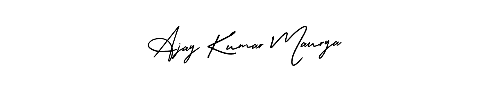 Use a signature maker to create a handwritten signature online. With this signature software, you can design (AmerikaSignatureDemo-Regular) your own signature for name Ajay Kumar Maurya. Ajay Kumar Maurya signature style 3 images and pictures png