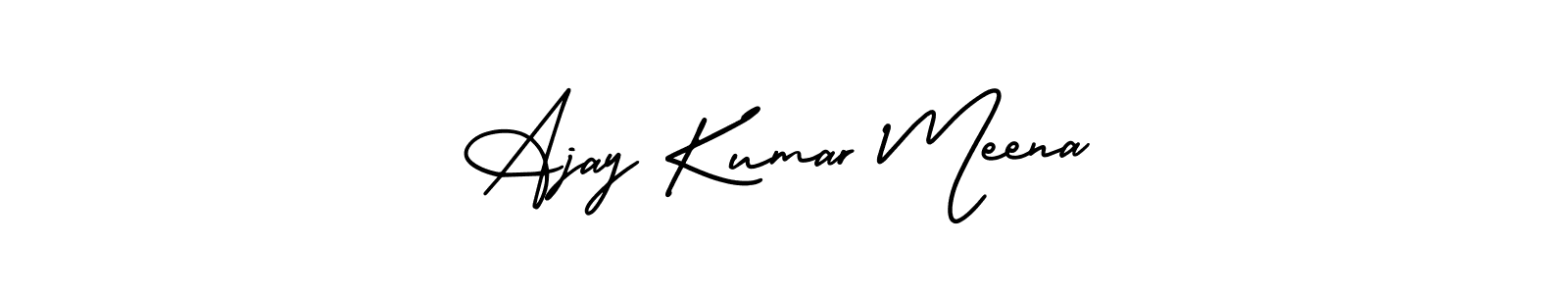 Create a beautiful signature design for name Ajay Kumar Meena. With this signature (AmerikaSignatureDemo-Regular) fonts, you can make a handwritten signature for free. Ajay Kumar Meena signature style 3 images and pictures png
