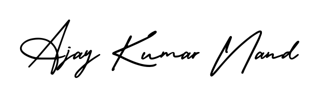 Stand out with a creative autograph for Ajay Kumar Nand. The AmerikaSignatureDemo-Regular styling blends modern aesthetics with classic signature flourishes. Ajay Kumar Nand signature style 3 images and pictures png
