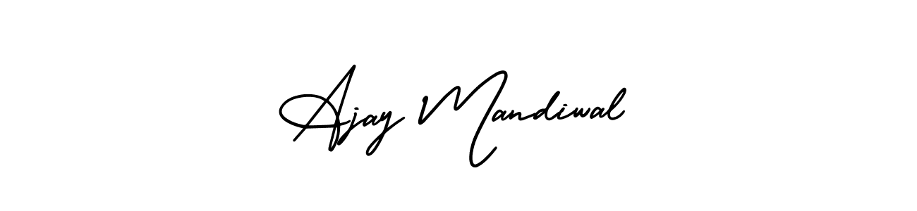 AmerikaSignatureDemo-Regular is a professional signature style that is perfect for those who want to add a touch of class to their signature. It is also a great choice for those who want to make their signature more unique. Get Ajay Mandiwal name to fancy signature for free. Ajay Mandiwal signature style 3 images and pictures png