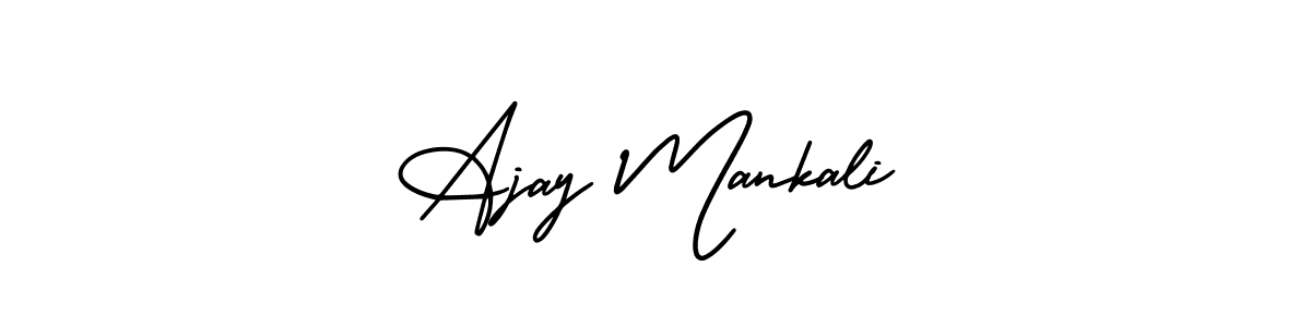 The best way (AmerikaSignatureDemo-Regular) to make a short signature is to pick only two or three words in your name. The name Ajay Mankali include a total of six letters. For converting this name. Ajay Mankali signature style 3 images and pictures png