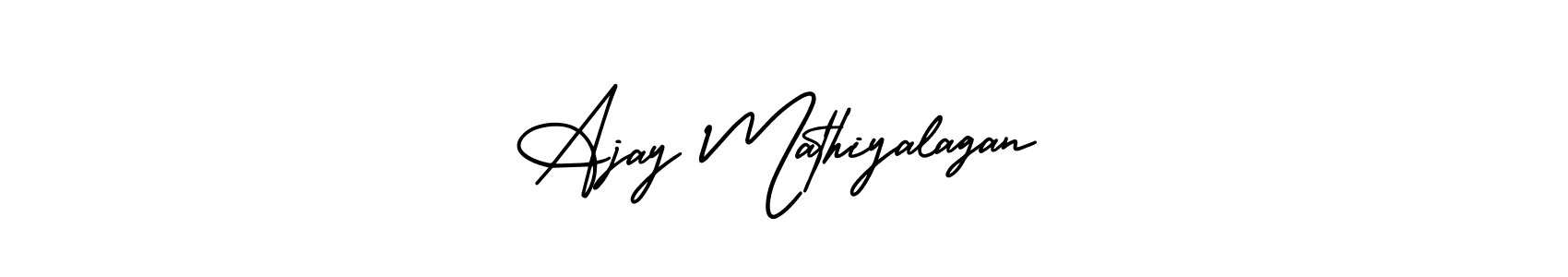 How to make Ajay Mathiyalagan signature? AmerikaSignatureDemo-Regular is a professional autograph style. Create handwritten signature for Ajay Mathiyalagan name. Ajay Mathiyalagan signature style 3 images and pictures png