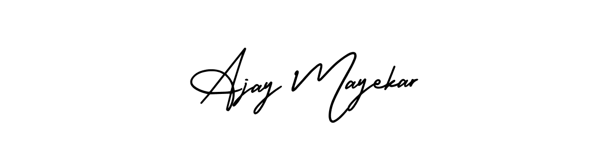 How to make Ajay Mayekar name signature. Use AmerikaSignatureDemo-Regular style for creating short signs online. This is the latest handwritten sign. Ajay Mayekar signature style 3 images and pictures png