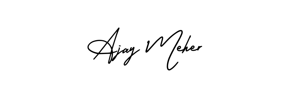 Make a beautiful signature design for name Ajay Meher. Use this online signature maker to create a handwritten signature for free. Ajay Meher signature style 3 images and pictures png