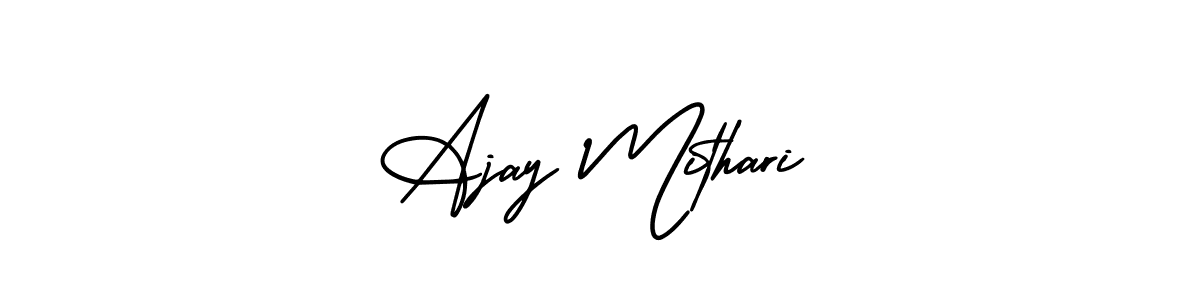 How to make Ajay Mithari name signature. Use AmerikaSignatureDemo-Regular style for creating short signs online. This is the latest handwritten sign. Ajay Mithari signature style 3 images and pictures png