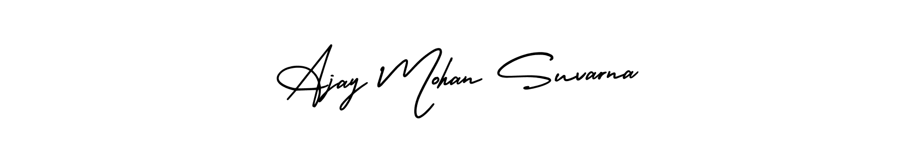 Use a signature maker to create a handwritten signature online. With this signature software, you can design (AmerikaSignatureDemo-Regular) your own signature for name Ajay Mohan Suvarna. Ajay Mohan Suvarna signature style 3 images and pictures png