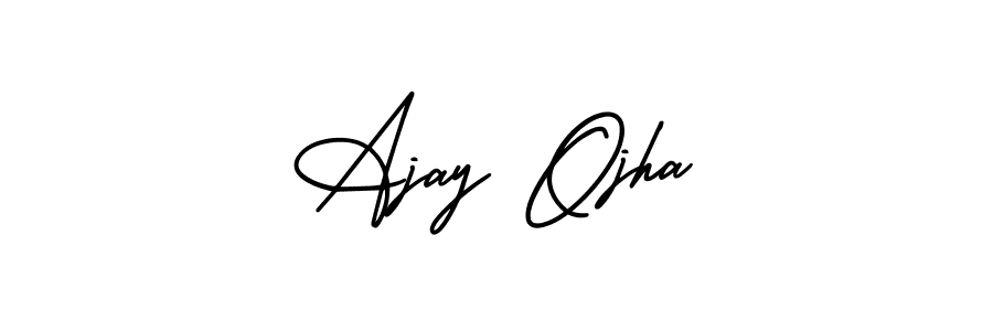 Ajay Ojha stylish signature style. Best Handwritten Sign (AmerikaSignatureDemo-Regular) for my name. Handwritten Signature Collection Ideas for my name Ajay Ojha. Ajay Ojha signature style 3 images and pictures png