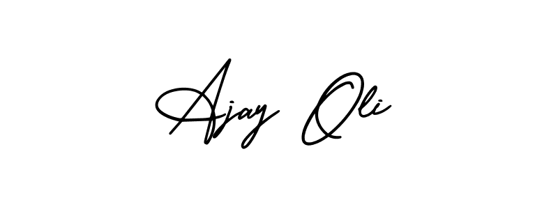 How to make Ajay Oli signature? AmerikaSignatureDemo-Regular is a professional autograph style. Create handwritten signature for Ajay Oli name. Ajay Oli signature style 3 images and pictures png