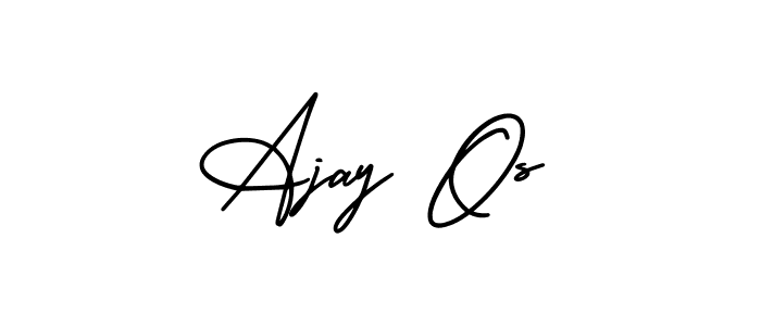 Create a beautiful signature design for name Ajay Os. With this signature (AmerikaSignatureDemo-Regular) fonts, you can make a handwritten signature for free. Ajay Os signature style 3 images and pictures png