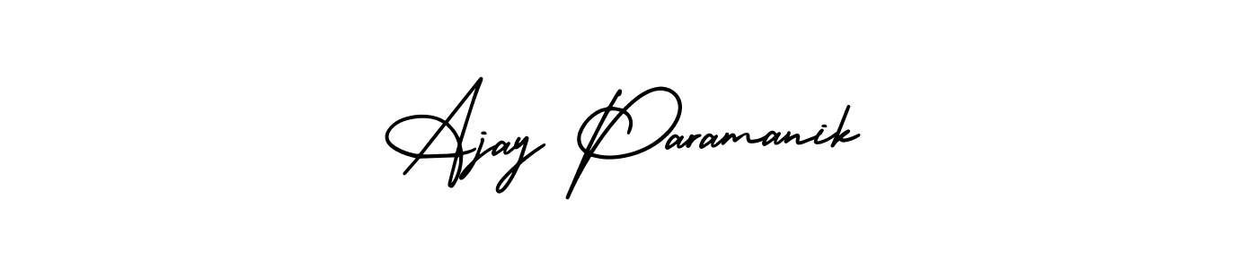 if you are searching for the best signature style for your name Ajay Paramanik. so please give up your signature search. here we have designed multiple signature styles  using AmerikaSignatureDemo-Regular. Ajay Paramanik signature style 3 images and pictures png