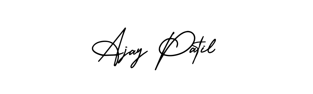 The best way (AmerikaSignatureDemo-Regular) to make a short signature is to pick only two or three words in your name. The name Ajay Patil include a total of six letters. For converting this name. Ajay Patil signature style 3 images and pictures png