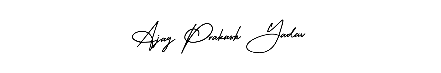 Also You can easily find your signature by using the search form. We will create Ajay Prakash Yadav name handwritten signature images for you free of cost using AmerikaSignatureDemo-Regular sign style. Ajay Prakash Yadav signature style 3 images and pictures png