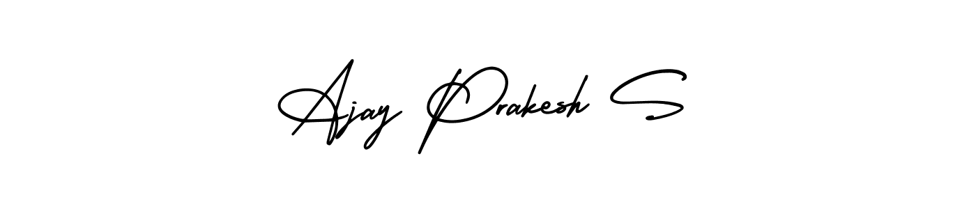 AmerikaSignatureDemo-Regular is a professional signature style that is perfect for those who want to add a touch of class to their signature. It is also a great choice for those who want to make their signature more unique. Get Ajay Prakesh S name to fancy signature for free. Ajay Prakesh S signature style 3 images and pictures png