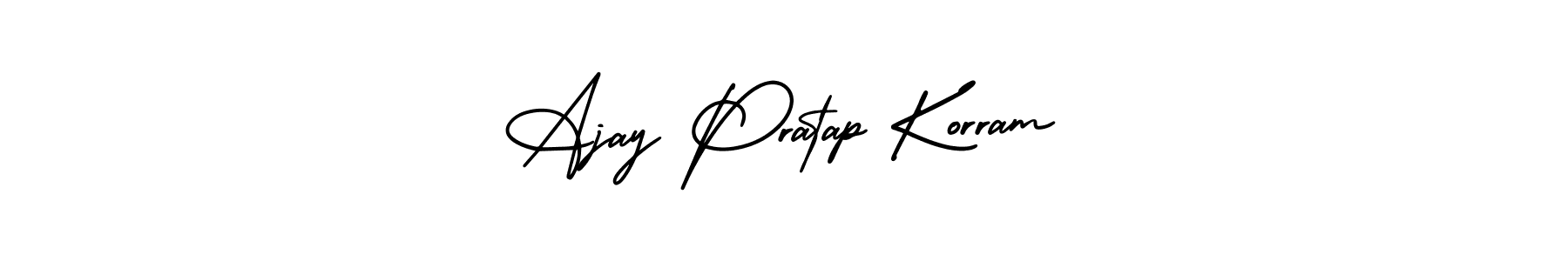 Make a beautiful signature design for name Ajay Pratap Korram. Use this online signature maker to create a handwritten signature for free. Ajay Pratap Korram signature style 3 images and pictures png