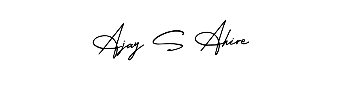 Also You can easily find your signature by using the search form. We will create Ajay S Ahire name handwritten signature images for you free of cost using AmerikaSignatureDemo-Regular sign style. Ajay S Ahire signature style 3 images and pictures png