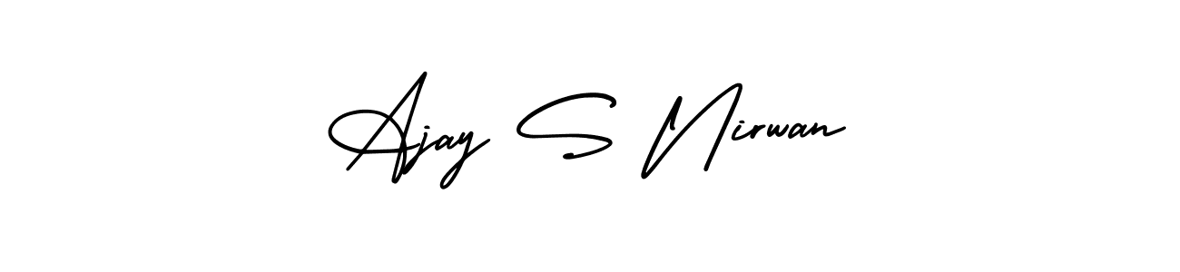 Similarly AmerikaSignatureDemo-Regular is the best handwritten signature design. Signature creator online .You can use it as an online autograph creator for name Ajay S Nirwan. Ajay S Nirwan signature style 3 images and pictures png