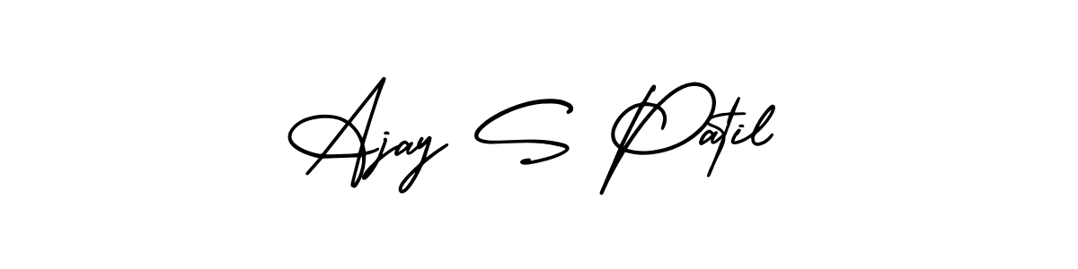 if you are searching for the best signature style for your name Ajay S Patil. so please give up your signature search. here we have designed multiple signature styles  using AmerikaSignatureDemo-Regular. Ajay S Patil signature style 3 images and pictures png