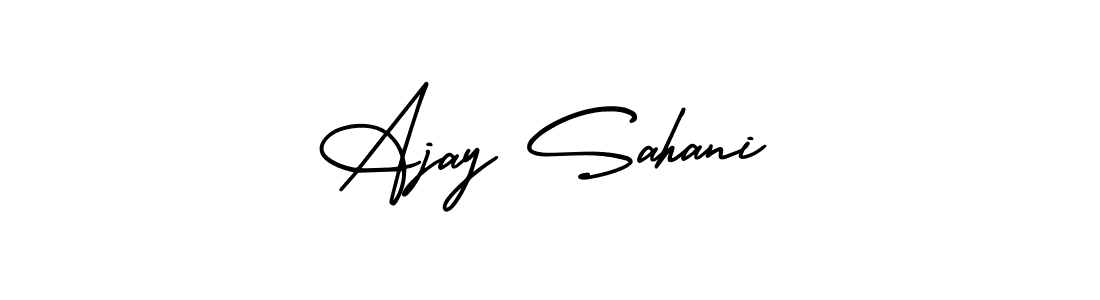 Ajay Sahani stylish signature style. Best Handwritten Sign (AmerikaSignatureDemo-Regular) for my name. Handwritten Signature Collection Ideas for my name Ajay Sahani. Ajay Sahani signature style 3 images and pictures png