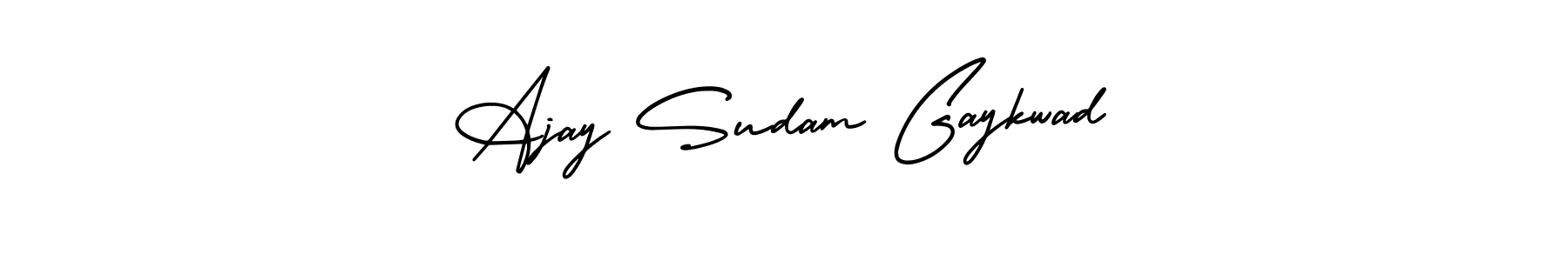 Check out images of Autograph of Ajay Sudam Gaykwad name. Actor Ajay Sudam Gaykwad Signature Style. AmerikaSignatureDemo-Regular is a professional sign style online. Ajay Sudam Gaykwad signature style 3 images and pictures png