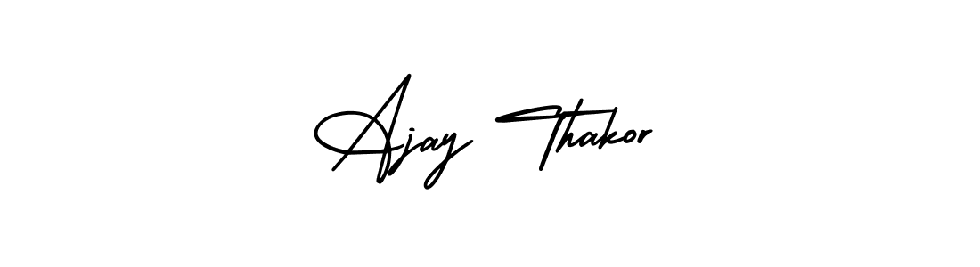 Create a beautiful signature design for name Ajay Thakor. With this signature (AmerikaSignatureDemo-Regular) fonts, you can make a handwritten signature for free. Ajay Thakor signature style 3 images and pictures png