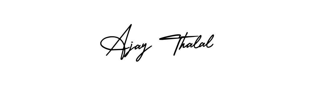 How to make Ajay Thalal signature? AmerikaSignatureDemo-Regular is a professional autograph style. Create handwritten signature for Ajay Thalal name. Ajay Thalal signature style 3 images and pictures png