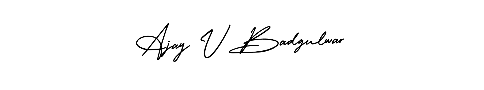 Ajay V Badgulwar stylish signature style. Best Handwritten Sign (AmerikaSignatureDemo-Regular) for my name. Handwritten Signature Collection Ideas for my name Ajay V Badgulwar. Ajay V Badgulwar signature style 3 images and pictures png