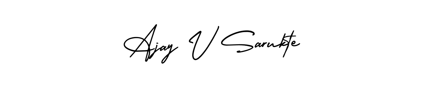 Design your own signature with our free online signature maker. With this signature software, you can create a handwritten (AmerikaSignatureDemo-Regular) signature for name Ajay V Sarukte. Ajay V Sarukte signature style 3 images and pictures png