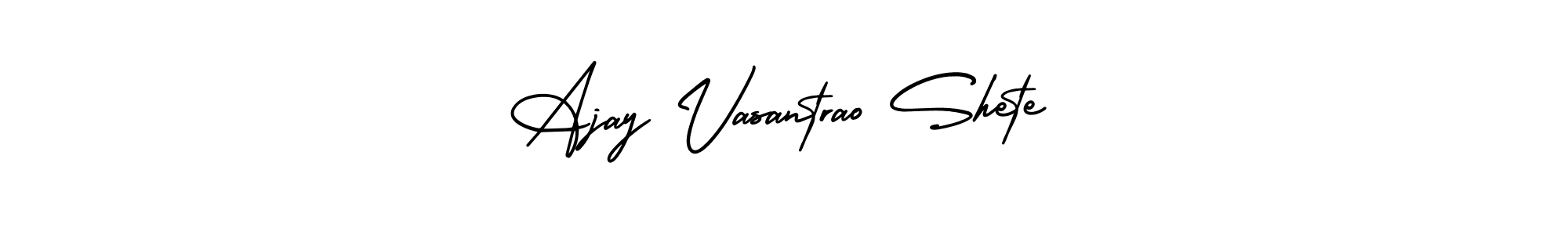 This is the best signature style for the Ajay Vasantrao Shete name. Also you like these signature font (AmerikaSignatureDemo-Regular). Mix name signature. Ajay Vasantrao Shete signature style 3 images and pictures png