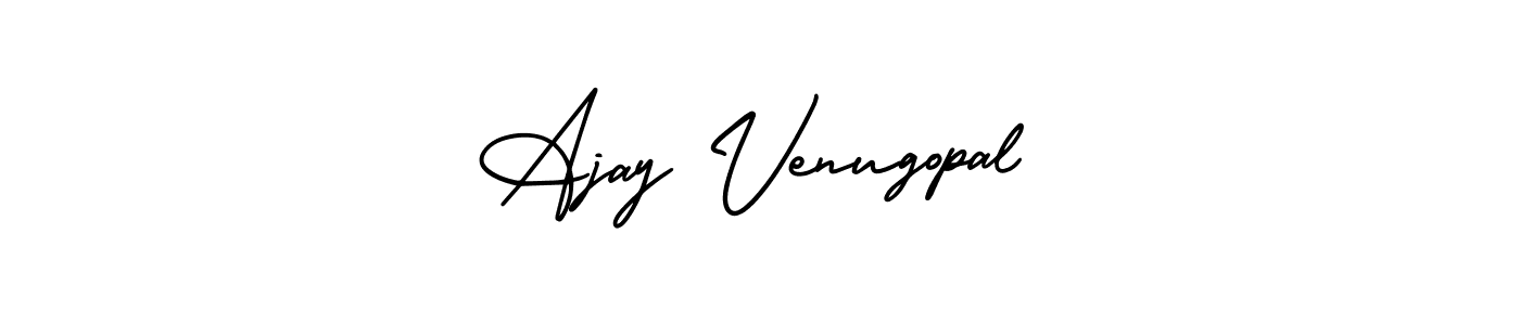 Create a beautiful signature design for name Ajay Venugopal. With this signature (AmerikaSignatureDemo-Regular) fonts, you can make a handwritten signature for free. Ajay Venugopal signature style 3 images and pictures png