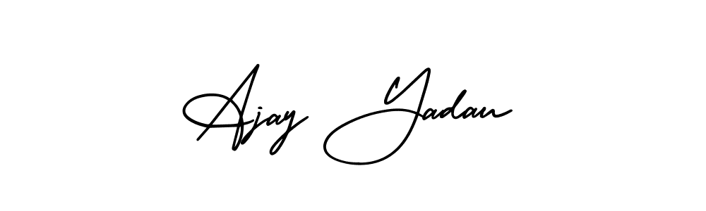 How to Draw Ajay Yadau signature style? AmerikaSignatureDemo-Regular is a latest design signature styles for name Ajay Yadau. Ajay Yadau signature style 3 images and pictures png