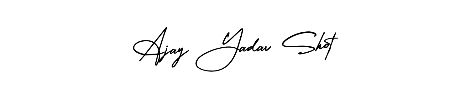 Here are the top 10 professional signature styles for the name Ajay Yadav Shot. These are the best autograph styles you can use for your name. Ajay Yadav Shot signature style 3 images and pictures png