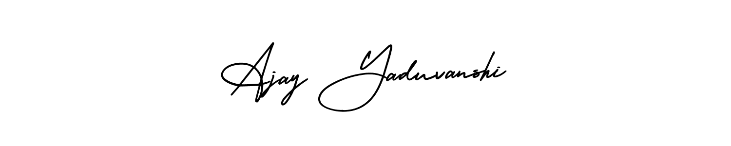 Also You can easily find your signature by using the search form. We will create Ajay Yaduvanshi name handwritten signature images for you free of cost using AmerikaSignatureDemo-Regular sign style. Ajay Yaduvanshi signature style 3 images and pictures png