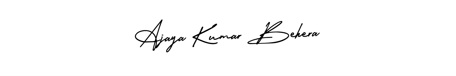 if you are searching for the best signature style for your name Ajaya Kumar Behera. so please give up your signature search. here we have designed multiple signature styles  using AmerikaSignatureDemo-Regular. Ajaya Kumar Behera signature style 3 images and pictures png
