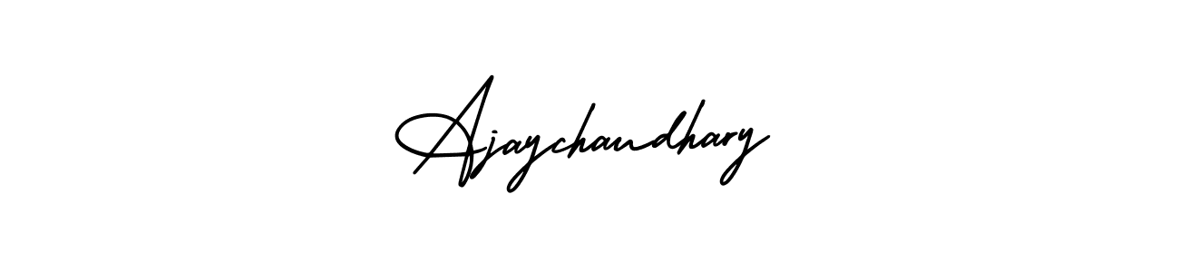 You should practise on your own different ways (AmerikaSignatureDemo-Regular) to write your name (Ajaychaudhary) in signature. don't let someone else do it for you. Ajaychaudhary signature style 3 images and pictures png