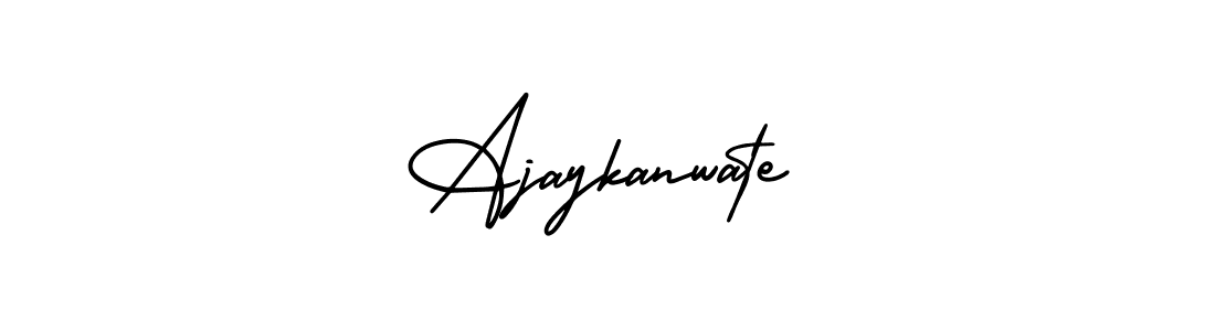 How to make Ajaykanwate name signature. Use AmerikaSignatureDemo-Regular style for creating short signs online. This is the latest handwritten sign. Ajaykanwate signature style 3 images and pictures png