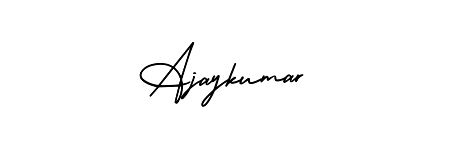How to make Ajaykumar name signature. Use AmerikaSignatureDemo-Regular style for creating short signs online. This is the latest handwritten sign. Ajaykumar signature style 3 images and pictures png
