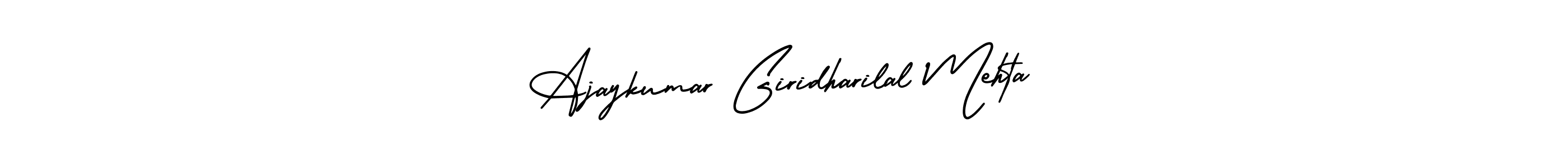 Design your own signature with our free online signature maker. With this signature software, you can create a handwritten (AmerikaSignatureDemo-Regular) signature for name Ajaykumar Giridharilal Mehta. Ajaykumar Giridharilal Mehta signature style 3 images and pictures png