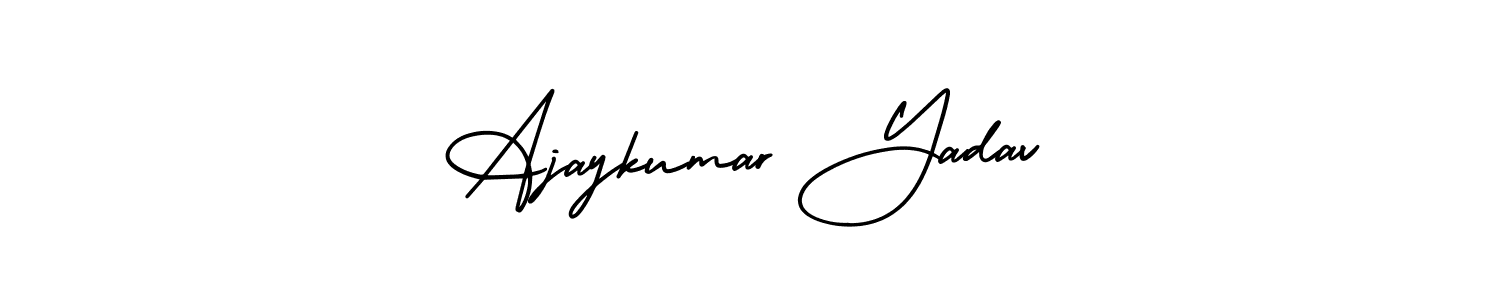 How to make Ajaykumar Yadav signature? AmerikaSignatureDemo-Regular is a professional autograph style. Create handwritten signature for Ajaykumar Yadav name. Ajaykumar Yadav signature style 3 images and pictures png