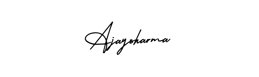 How to make Ajaysharma signature? AmerikaSignatureDemo-Regular is a professional autograph style. Create handwritten signature for Ajaysharma name. Ajaysharma signature style 3 images and pictures png