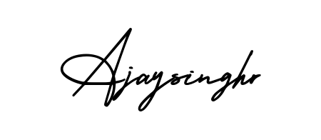 This is the best signature style for the Ajaysinghr name. Also you like these signature font (AmerikaSignatureDemo-Regular). Mix name signature. Ajaysinghr signature style 3 images and pictures png