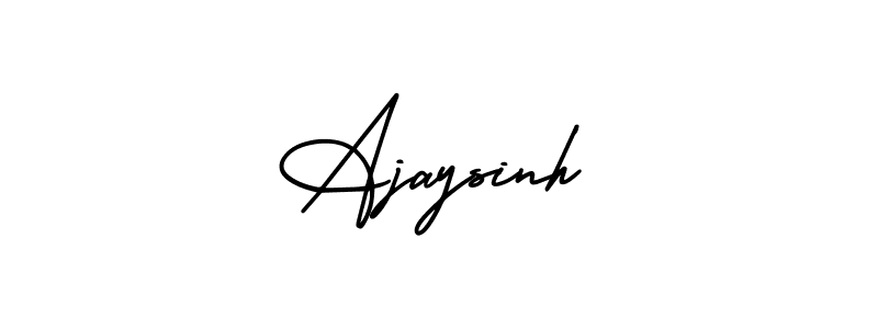 How to make Ajaysinh name signature. Use AmerikaSignatureDemo-Regular style for creating short signs online. This is the latest handwritten sign. Ajaysinh signature style 3 images and pictures png