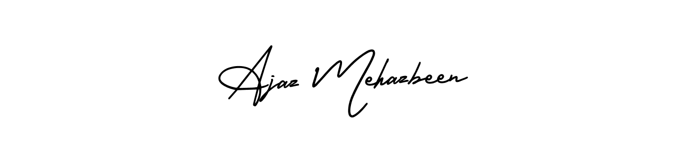 It looks lik you need a new signature style for name Ajaz Mehazbeen. Design unique handwritten (AmerikaSignatureDemo-Regular) signature with our free signature maker in just a few clicks. Ajaz Mehazbeen signature style 3 images and pictures png