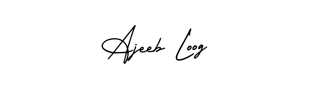 AmerikaSignatureDemo-Regular is a professional signature style that is perfect for those who want to add a touch of class to their signature. It is also a great choice for those who want to make their signature more unique. Get Ajeeb Loog name to fancy signature for free. Ajeeb Loog signature style 3 images and pictures png