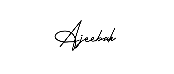 Also we have Ajeebah name is the best signature style. Create professional handwritten signature collection using AmerikaSignatureDemo-Regular autograph style. Ajeebah signature style 3 images and pictures png