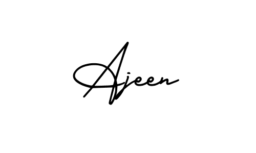 Ajeen stylish signature style. Best Handwritten Sign (AmerikaSignatureDemo-Regular) for my name. Handwritten Signature Collection Ideas for my name Ajeen. Ajeen signature style 3 images and pictures png