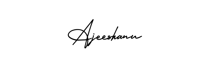 Ajeeshanu stylish signature style. Best Handwritten Sign (AmerikaSignatureDemo-Regular) for my name. Handwritten Signature Collection Ideas for my name Ajeeshanu. Ajeeshanu signature style 3 images and pictures png