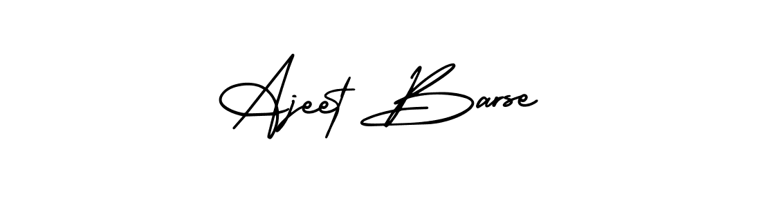 You should practise on your own different ways (AmerikaSignatureDemo-Regular) to write your name (Ajeet Barse) in signature. don't let someone else do it for you. Ajeet Barse signature style 3 images and pictures png