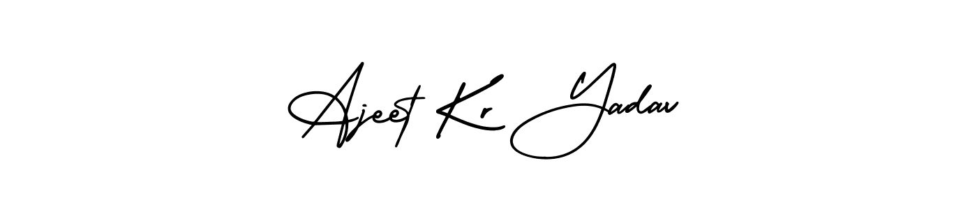 It looks lik you need a new signature style for name Ajeet Kr Yadav. Design unique handwritten (AmerikaSignatureDemo-Regular) signature with our free signature maker in just a few clicks. Ajeet Kr Yadav signature style 3 images and pictures png