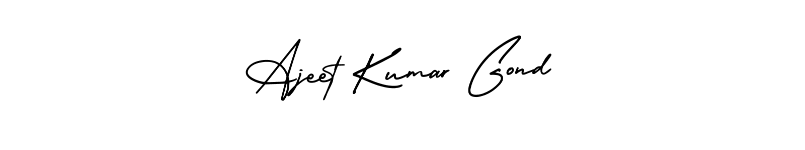 How to make Ajeet Kumar Gond signature? AmerikaSignatureDemo-Regular is a professional autograph style. Create handwritten signature for Ajeet Kumar Gond name. Ajeet Kumar Gond signature style 3 images and pictures png