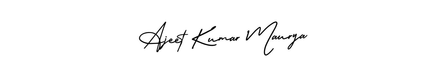 Make a beautiful signature design for name Ajeet Kumar Maurya. With this signature (AmerikaSignatureDemo-Regular) style, you can create a handwritten signature for free. Ajeet Kumar Maurya signature style 3 images and pictures png